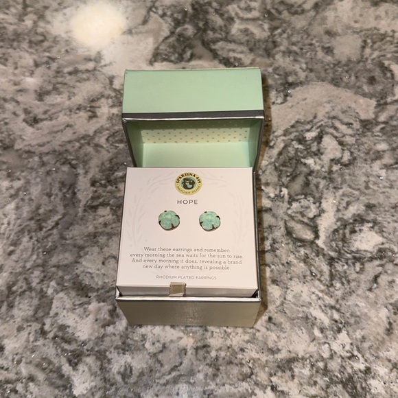 SORRELLI earrings & Sea La Vie Pastel Green Gift Box - Picture 2 of 9